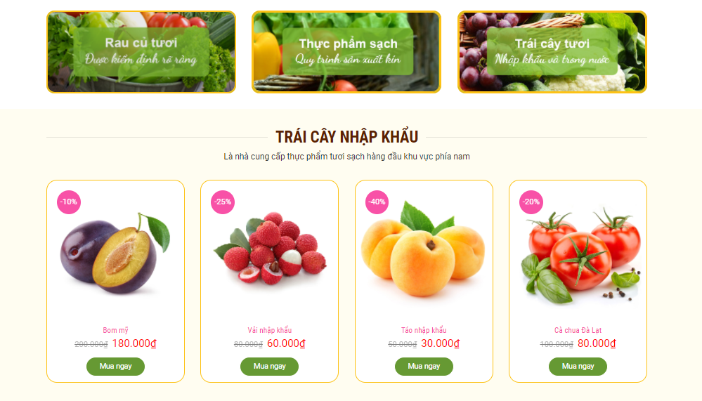 thiết kế web nông sản