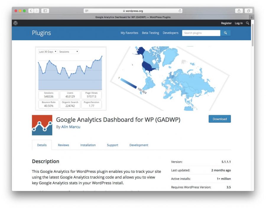 Google Analytics Dashboard for WP