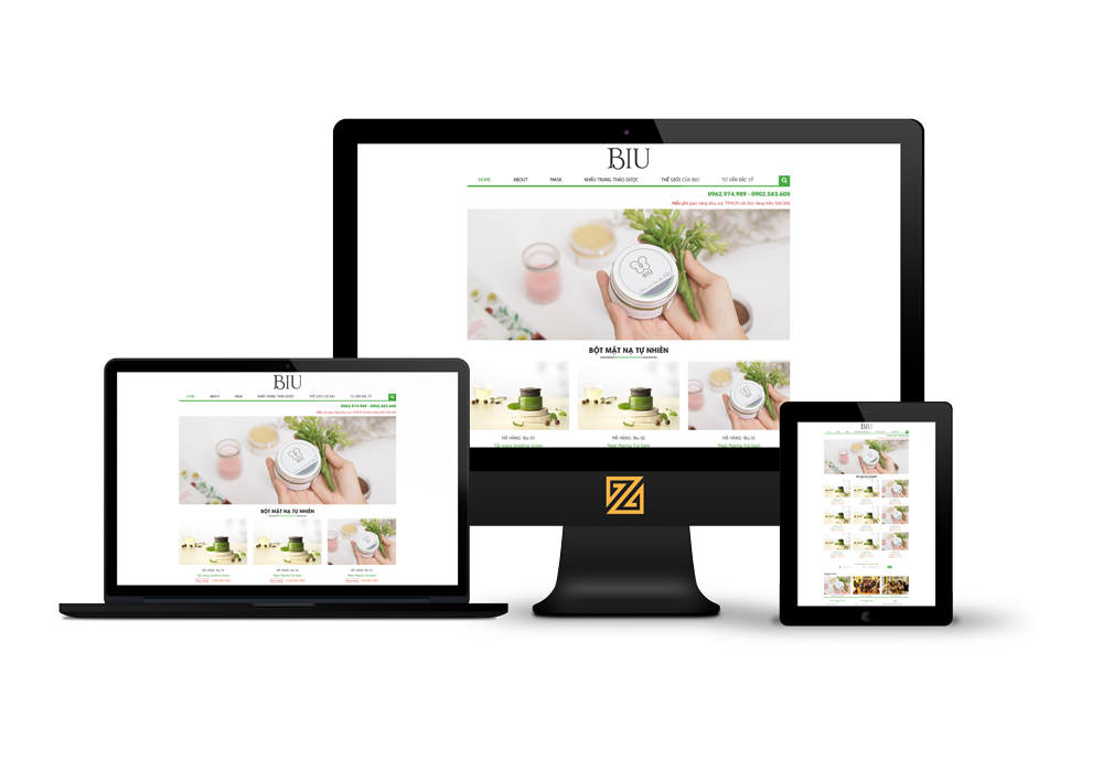 thiết kế website mỹ phẩm