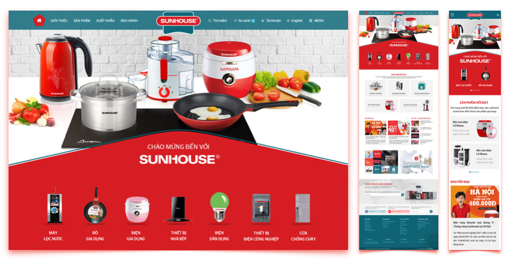 Thiết kế website đồ gia dụng