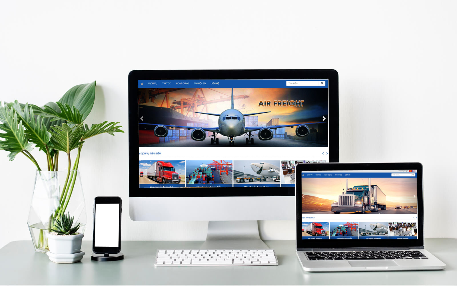 thiết kế website vận tải
