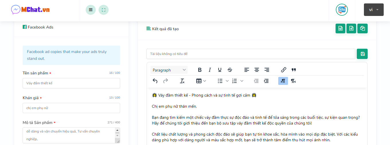 Hướng dẫn sử dụng MChat