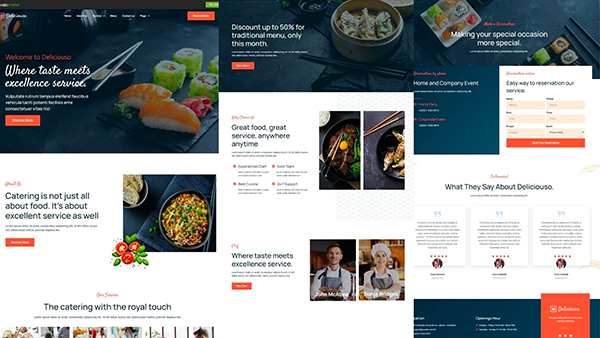 thiết kế website thực phẩm