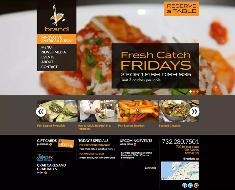 thiết kế website nhà hàng