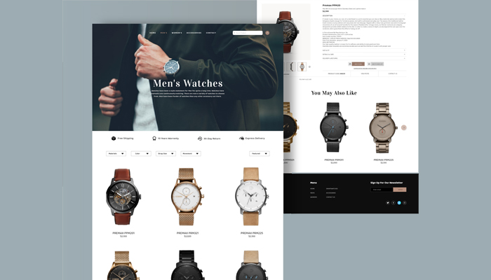 thiết kế website bán đồng hồ