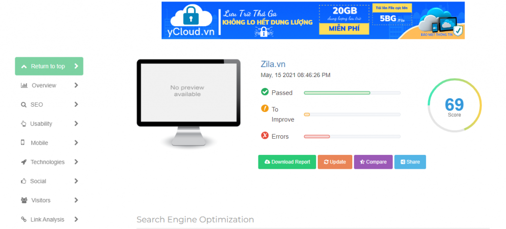 công cụ chấm điểm SEO